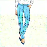 classic light blue trousers image